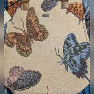 Vintage-Inspired Butterfly Tapestry Tote Bag – Travel Gear